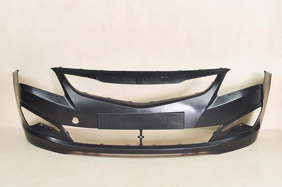 Бампер передний Hyundai Solaris 2014-2017 Россия (Неокрашенный)