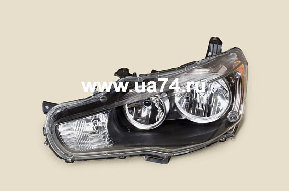 Фара левая с мех.корректором Mitsubishi Lancer X 07- (Китай)