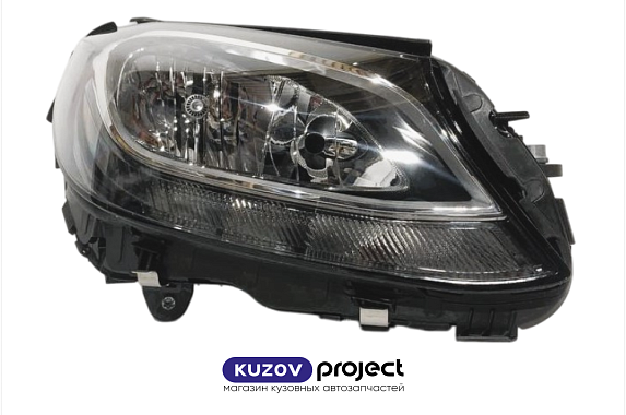 Фара черная электрический корректор диод Mercedes Benz C-Class W205 2013- Правая (DEPO)